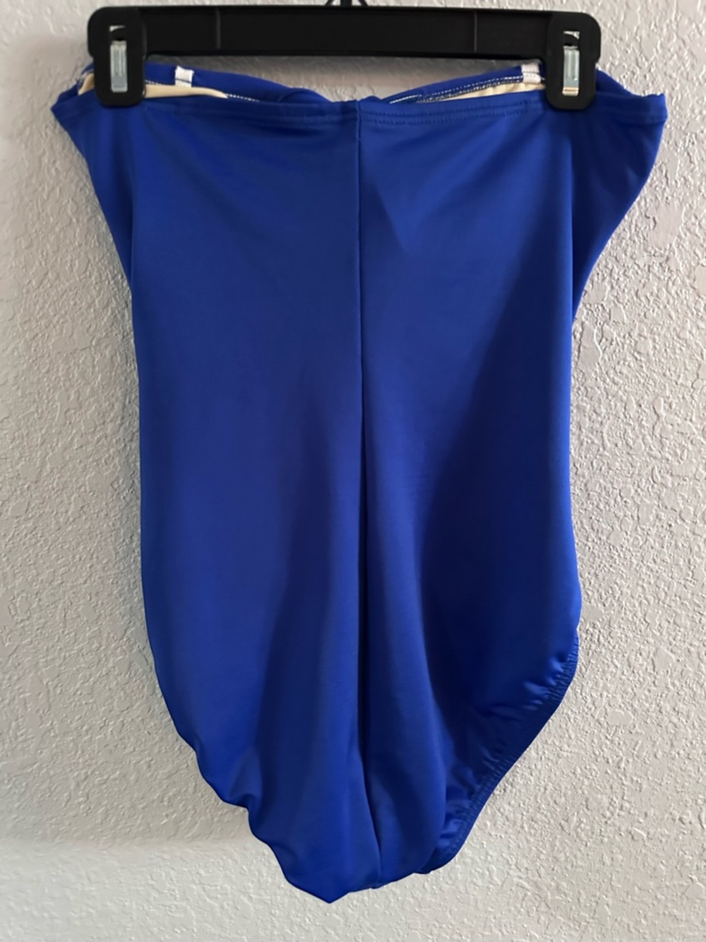 Miraclesuit Blue Strapless Ruched One Piece Swimsuit Tummy Control Size 10 - Picture 4 of 9
